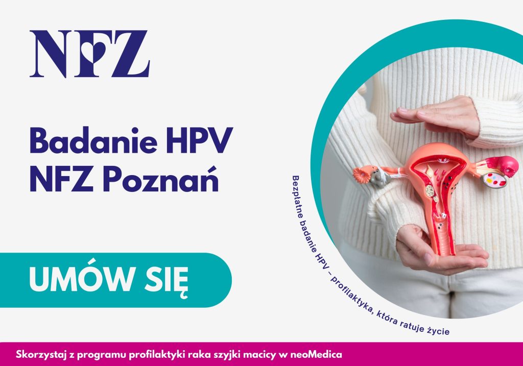 Model macicy w dłoniach kobiety - Badanie HPV na NFZ w Centrum Medycznym neoMedica w Poznaniu.