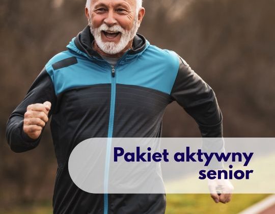 Senior biegający na torze sportowym - ilustracja dotycząca pakietu badań aktywny senior dostępnego w Centrum Medycznym neoMedica w Poznaniu.