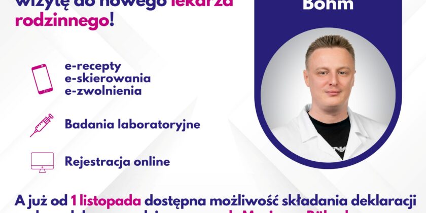 Lekarz rodzinny w Centrum Medycznym neoMedica w Poznaniu Mariusz Böhm.